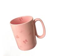 zouxangzz Pink bow girl ceramic mug cute students home ceramic cup multifunctional large capacity (Pink)
