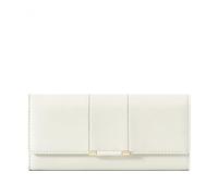 zouxangzz Simple Premium Wallet Women's Long Trifold Coin Purse Large Capacity Exquisite Card Bag (Beige)