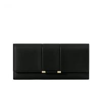 zouxangzz Simple Premium Wallet Women's Long Trifold Coin Purse Large Capacity Exquisite Card Bag (Black)