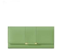 zouxangzz Simple Premium Wallet Women's Long Trifold Coin Purse Large Capacity Exquisite Card Bag (Green)