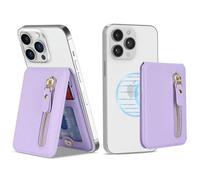 Zouzt for Magnetic Wallet, Compatible with MagSafe Wallet, 5 Card Holder, Strong Magnetic with Zipper for iPhone 16 Pro Max / 15/14 / 13/12 / 11 / Plus/Pro/Mini Series - Purple