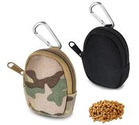 Zovator Small Dog Treat Pouch, 2 Pcs Pet Puppy Dog Walking Bags Pocket Puppy Dog Training Pouch Hand-Free Dog Treat Bag Dog Treat Pouches for training with Mezzanine and Carabiner