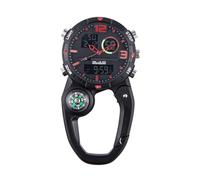 ZOVEDAIUG Clip on Digital Carabiner Watch Backpack Fob Belt Waterproof and Shockproof Pocket Clip-on Quartz Watch with Alarm Clock Date Week for Outdoor Sports, Style-3