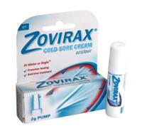 Zovirax Cold Sore Cream for Lips, with Aciclovir, Cold Sore Treatment that Speeds Healing and Pain Relief, Pump 2g