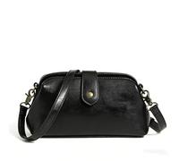 ZOVYRON Small Crossbody Bag for Women - Vintage Doctor Handbag Vegan Leather Shoulder Phone Bag for Everyday Use (Black)