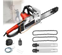 Zowdrix Electric Concrete Chain Saw, Handheld Diamond Chain Cutter with Water Fed Dust Suppression, for Reinforced Concrete, Marble 2Chain-35CM