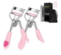 Zowor Eyelash Curlers with 5PCS Silicone Refill Pad Fit All Eye Shape Curved Eyelash Curler,Natural and Long Lasting Lash Curler for Women Make Up Gift