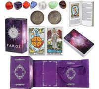 ZOWUBNK Tarot Cards with Guide Book,7 Chakra Stones,78 Classic Tarot Cards Deck,Fortune Telling Game for Beginners&Expert Readers,Classic Tarot Deck Standard Size 4.75" x 2.76" IN.