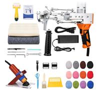 ZOWWFAST Rug Tufting Gun Kit with Carpet Trimmer Kit, Anti-Slip Rug Gun with Digtial Speed Display,Tufting Machine with Tufting Cloth|Yarn |KitRoller|Brush|Scraper |Stamper Orange