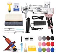 ZOWWFAST Rug Tufting Gun Kit with Carpet Trimmer Kit, Anti-Slip Rug Gun with Digtial Speed Display,Tufting Machine with 2 in 1 Cut Loop Pile, Rug Maker with Tufting Cloth|Yarn |KitRoller Pink