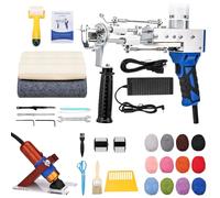 ZOWWFAST Rug Tufting Gun Kit with Carpet Trimmer Kit, Anti-Slip Rug Gun with Digtial Speed Display,Tufting Machine with Tufting Cloth|Yarn |KitRoller|Brush|Scraper |Stamper Blue