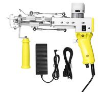 ZOWWFAST Tufting Gun, 2 in 1 Rug Tufting Kit with Cut Pile or Loop Pile Tufting Machine, Rug Gun for High-Speed Weaving of Carpet, 360° Rotatable Handle, Rug Maker Tuft Gun Yellow