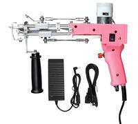 ZOWWFAST Tufting Gun, 2 in 1 Rug Tufting Kit with Cut Pile or Loop Pile Tufting Machine, Rug Gun for High-Speed Weaving of Carpet, 360° Rotatable Handle (Pink)