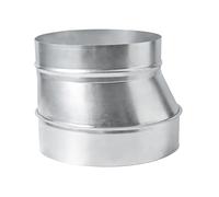 ZOWZEA 8" to 7" Inch Eccentric Duct Reducer & Increaser, Galvanized Offset Air Ducting Adapter, Round Metal Pipe Connector for Kitchen Range Hood, Bathroom Fan & Ventilation Systems