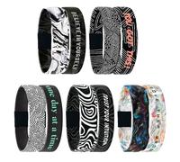 ZOX Bracelets - Stretchy Elastic Band with Motivational Affirmations and Beautiful Artwork - 5 Pack, Small, Plastic, no gemstone