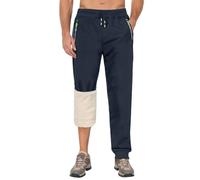 ZOXOZ Men's Fleece Lined Sherpa Joggers Winter Warm Water-Resistant Thermal Trousers Waterproof Tracksuit Bottoms Men with Pockets Blue L