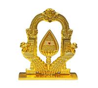 ZOXXIE Divine Murugan OM Vel with Peacock for Car Dashboard | Decorative Gold Plated Murugan Vel Mayil Idol.