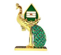ZOXXIE Murugan Vel Mayil (Green) - 8 cm Metal Peacock Vel for Car Dashboard or Pooja Room Idol.