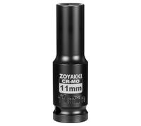 ZOYAKKI 1/2" Drive 11mm Deep 6 Pt CR-MO Metric Impact Socket for Axle Nuts