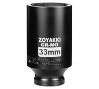 ZOYAKKI 1/2" Drive 33mm Deep 6 Pt CR-MO Metric Impact Socket for Axle Nuts