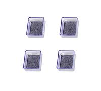 Zoyay Caps for Desk Feet Chair Leg Clear Silicone Caps with Felt Table Feet Pads Covers Furniture Caster Wooden Floor Protectors Prevent Scratches Square-Transparent_4pcs_80-80mm