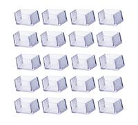 Zoyay Chair Leg Caps Desk Feet Cover Clear Silicone Flexible Caps Table Feet Pads Covers Furniture Floor Rubber Protectors Transparent Anti-Slip Reduce Noise-Rectangle(20pcs)_25*45mm