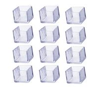 Zoyay Desk Feet Chair Leg Caps Clear Silicone Flexible Caps Table Feet Pads Covers Furniture Floor Rubber Protectors Transparent Anti-Slip Prevent Scratches Reduce Noise-Square(12pcs)_45*45mm