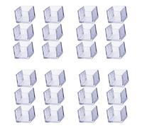 Zoyay Desk Feet Chair Leg Caps Clear Silicone Flexible Caps Table Feet Pads Covers Furniture Floor Rubber Protectors Transparent Anti-Slip Prevent Scratches Reduce Noise-Square(24pcs)_20*20mm