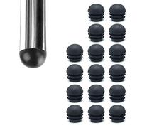 Zoyay Round Plastic Inner Plugs Half Spherical Domed End Covers, Table Foot End Caps,Chair Leg Ribbed Inserts Desk Feet Stoppers Furniture Legs PVC Pipe Plug Floor Protector Black-22mm_16pcs
