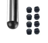 Zoyay Round Plastic Inner Plugs Half Spherical Domed End Covers, Table Foot End Caps,Chair Leg Ribbed Inserts Desk Feet Stoppers Furniture Legs PVC Pipe Plug Floor Protector Black-8pcs_60mm