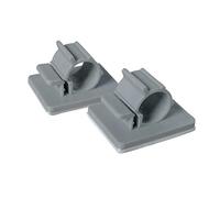 Zoyay Self Adhesive Pipe Clips Self-adhesive Pipe Clamp Holder Water Filter Plumbing Nail-free Fixed Pipe Clamp for 1/4" Water Supply Pipe 6.3mm Diameter Tube, Hose-grey pipe clips 25x20mm (20pcs)