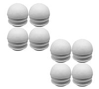 Zoyay White Round Plastic Inner Plugs Half Spherical Domed End Covers, Table Foot End Caps,Chair Leg Ribbed Inserts Desk Feet Stoppers Furniture Legs PVC Pipe Plug Floor Protector-8pcs_20mm