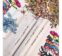 ZOYDP 6 PCS Confetti Cannons Biodegradable, 30cm Biodegradable Confetti Cannon, Shredded Multicolor Party Cannon Confetti, confetti Poppers for Graduation, Wedding, Birthdays, Parties & Celebrations