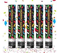 ZOYDP Multi-Colour Confetti Cannons, Biodegradable 30cm, Large Confetti Poppers for Parties, Weddings, Birthdays, Celebrations, Anniversaries