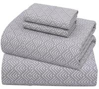 ZOYER 100% Cotton Sheets - Full Size Percale Bedding, Cooling & Breathable, Durable with a Crisp, Soft & Comfortable Feel, 16" Deep Pocket, 4-Piece Set, Diamond Box