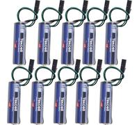 zoyfayl 10PCS for Tekcell SB-AA11 3.6V 2400mAh AA Li Battery Non Rechargeable with Black Plug