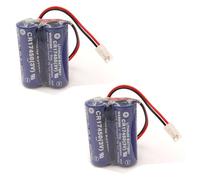 zoyfayl 2 Pack CR17450-2WK27 / D80UB016170 3V Replacement PLC Battery 2*CR17450 Battery Pack for Mazak 2CR17450 3V Battery (2 Pack)