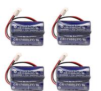 zoyfayl 4 Pack CR17450-2WK27 / D80UB016170 3V Replacement PLC Battery 2*CR17450 Battery Pack for Mazak 2CR17450 3V Battery (4 Pack)