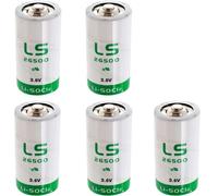 zoyfayl 5 Pack LS26500 C Size 3.6V Lithium Thionyl Chloride Battery for SAFT LS26500 3.6V 7700mAh Battery (5 Pack)