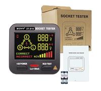 ZOYI E10 Mains Wiring Socket Tester & Non-Contact Voltage Tester - Live Voltage Display, RCD Trip Test, Leakage Detection, Colour LCD, Electrical Plug Tester, Polarity Finder UK 13A