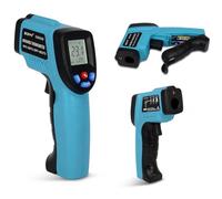 ZOYI GM550 Infrared Thermometer Gun -50°C to 550°C Non-Contact Digital Laser Surface IR Temperature Gun, 12:1, Adjustable Emissivity, Backlit LCD, MAX/MIN/AVG, High/Low Alarm for Cooking, BBQ & HVAC