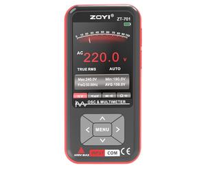 ZOYI ZT-701 2-in-1 Handheld Oscilloscope Multimeter, 5MHz Bandwidth, 48MSa/s Sampling, True RMS 9999 Counts, 10A Auto-Range, 3.2" TFT Colour Display, USB-C Rechargeable, Waveform Storage