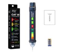 ZOYI ZT-DB02 Non-Contact Voltage Tester Pen 12V-1000V | Live wire detector with adjustable sensitivity, LED buzzer alert and dual 12-48V/1000V voltage range for electricians.