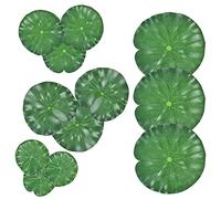 Zoyiancy Artificial Floating Plants Lotus Leaves, 12 Pcs Realistic Floating Lily Pad Pond Decorations, Fake Green Leaves Water Lily for Home Garden Ponds Pool Fish Tank Aquarium