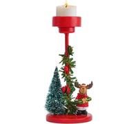 Zoyiancy Christmas Tree Candle Holder, Resin Tea Light Holders Gift for Women, Cute Candlestick Table Centerpiece Decorations for Home Party Ornaments (Milu deer)