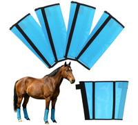 Zoyiancy Horse Fly Boots Set of 4, Adjustable Breathable Mesh Fly Leg Wraps
