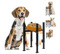 Zoyiancy Raised Dog Bowl Stand, Elevate Dog Bowls,Single Dog Bowl Stand Fits 6.5-10.5" Bowls, Dog Accessories for Raised Food Water Feeder, Dog Bowl Stand with Three Adjustable Heights and Tilted