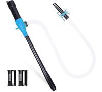 ZOYITO Fuel Transfer Pump Liquid Transfer,Pumps Up to 2.5 Gallons Per Minute,Multi-Function Portable Pump for Fuel Oil Water Gas Fish Tank (Long Hose & Fixed Clip & Inlet Filter)