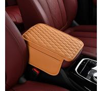 ZoylLa Car Armrest Pad for Audi Q5/SQ5/Q5 GU Sportback (seit 2024) PU Leather Central Console Elbow Support Cushion Multi Function Driving Arm Rest Cover Pad,Orange Style