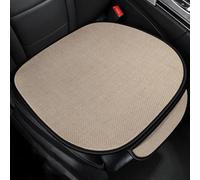 ZoylLa Car Seat Cushion for Fiat 500 500S 500E 500C 500L 500X Ranch Premium Linen All-Season Breathable Rear Seat Pad Back Seat Cover Anti-Slip Washable Wearresistant,1 front-Beige A